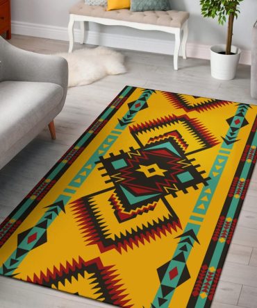 Abstract Geometric Ornament Area Rug