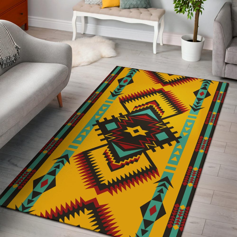 Abstract Geometric Ornament Area Rug