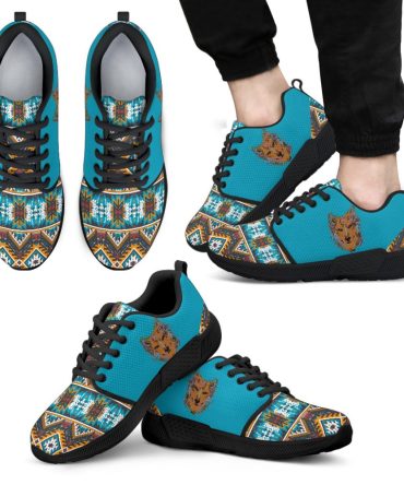 Native American Yellow Wolf Men's Athletic Sneakers
