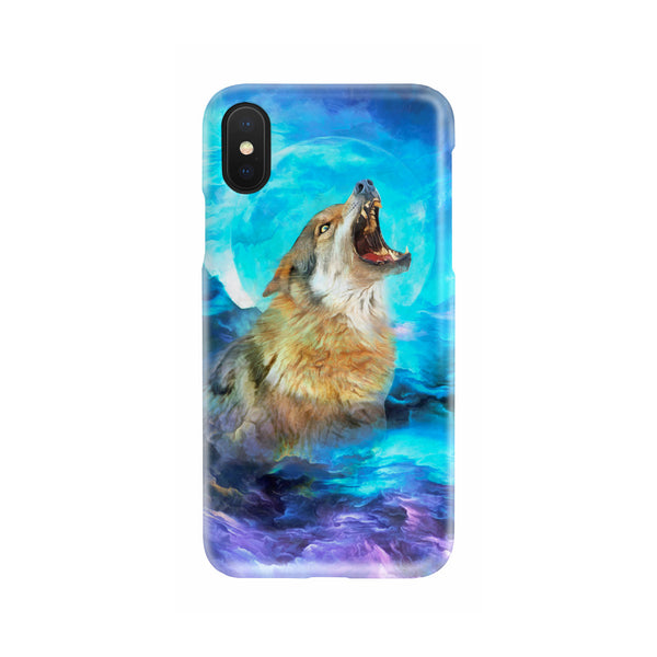Howling Wolf Blue Moon Native Phone Case - Image 2