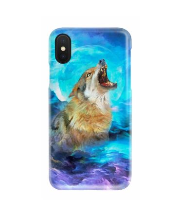 Howling Wolf Blue Moon Native Phone Case