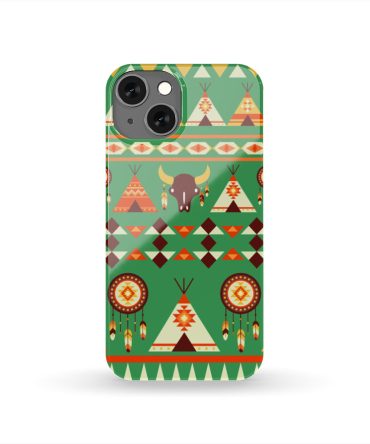 Green Bison Pattern Phone Case