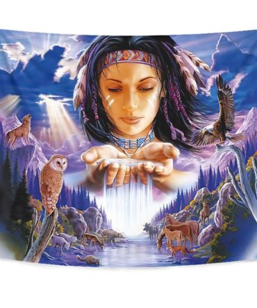 Native Girl Tapestry