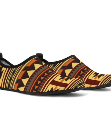 Brown Ethnic Pattern Native Aqua Shoes