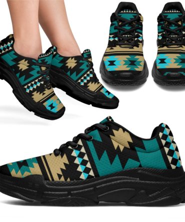 Green Ethnic Aztec Pattern Chunky