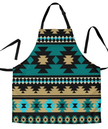Green Ethnic Aztec Pattern Apron