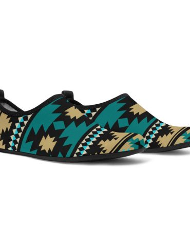 Green Ethnic Aztec Pattern Aqua Shoes