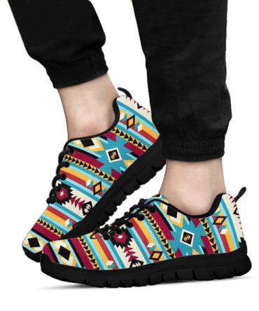 Blue & Red Pattern Sneaker