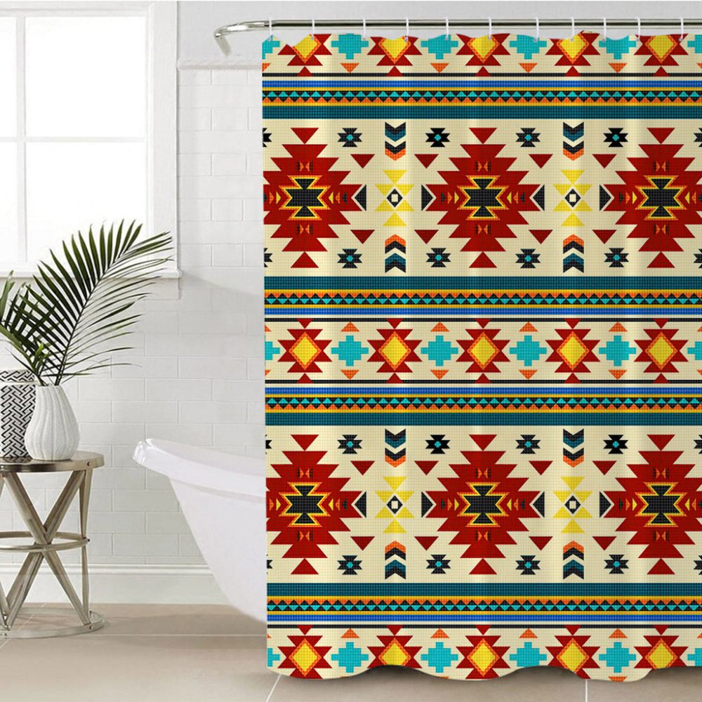 Full Color Southwest Pattern Shower Curtain