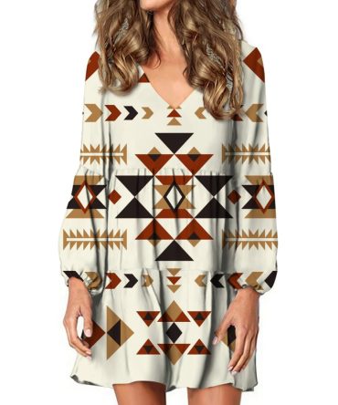 Ethnic Pattern Design Swing Dress