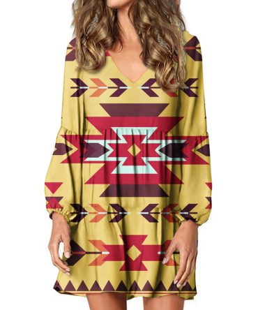 Vector Tribal Native Swing Dress