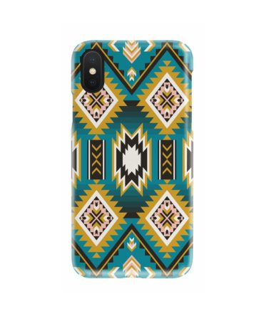 Turquoise Geometric Pattern Phone Case