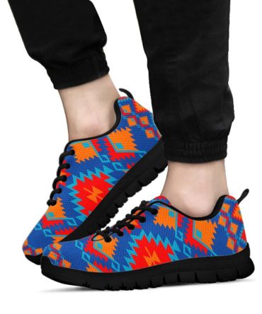 Red & Yellow Geometric Sneaker