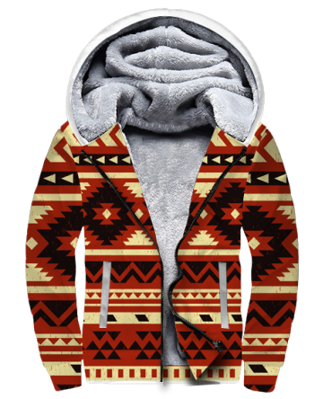 Seamless Ethnic Pattern 3D Fleece Hoodie