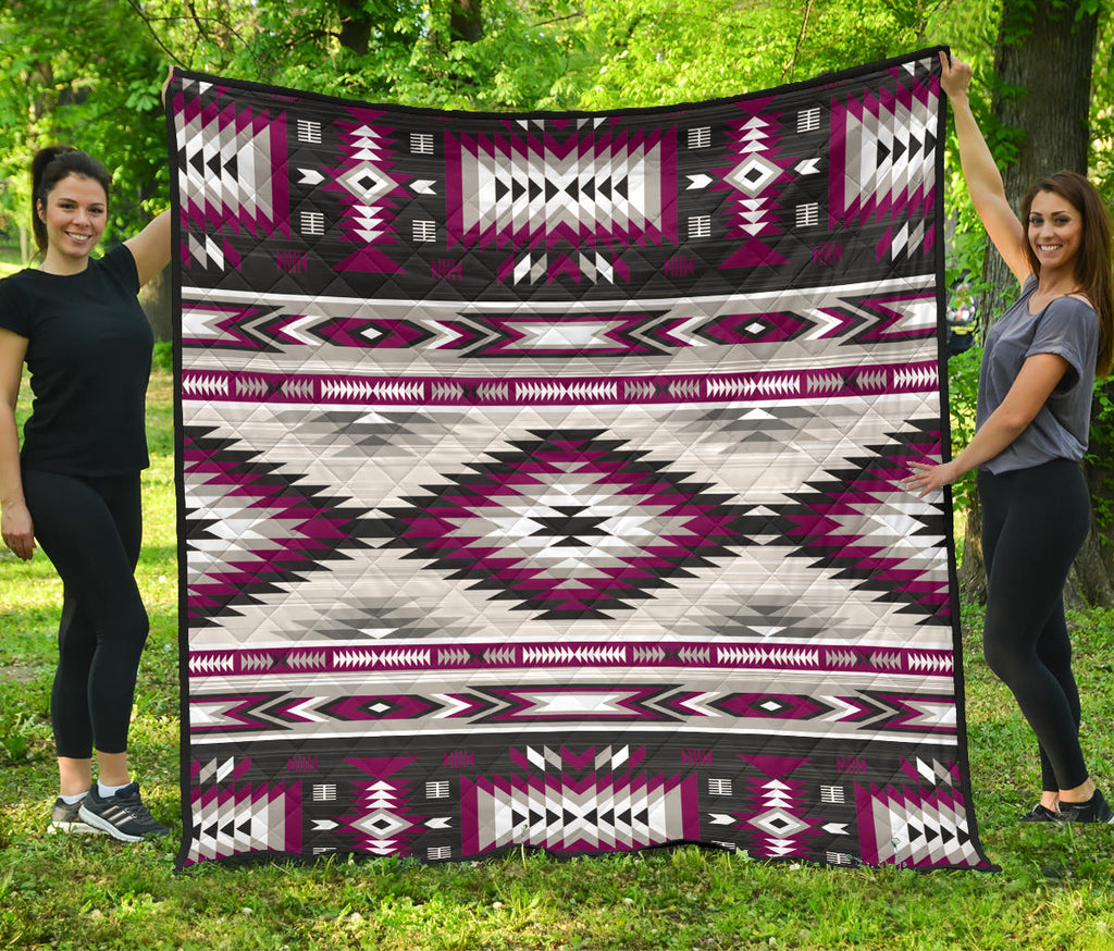 Purple Colors Pattern Premium Quilt