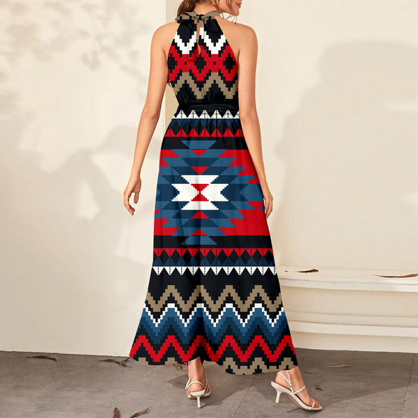 Ornamental Pattern Dress Maxi Ligation - Image 3