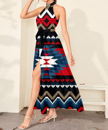 Ornamental Pattern Dress Maxi Ligation