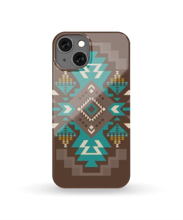 Blue Pattern Brown Native Phone Case