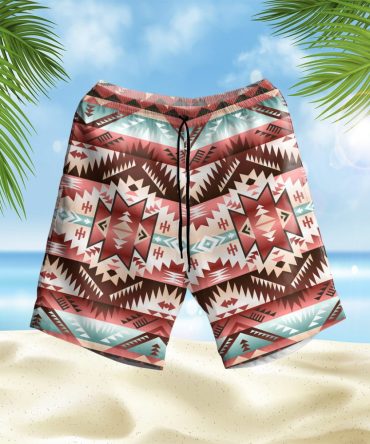 Ornamental Pattern Hawaiian Shorts