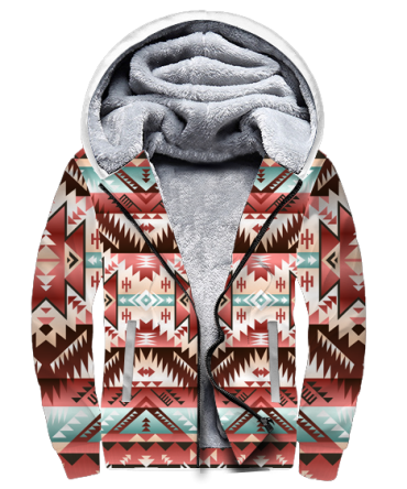 Red Vector 3D Fleece Hoodie