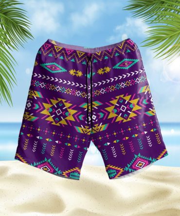 Blue Pattern American Hawaiian Shorts