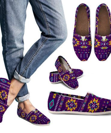 Purple Pattern Native Women's Casual Shoes