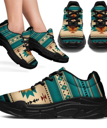 Blue Native Chunky Sneakers