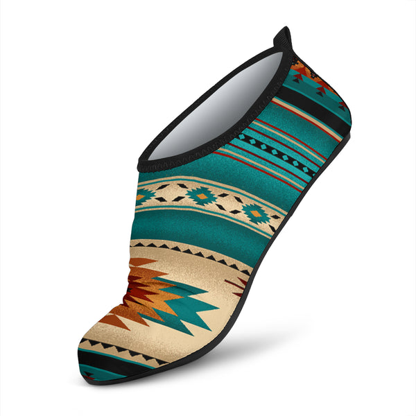 Blue Native Pattern Aqua Shoes - Image 3