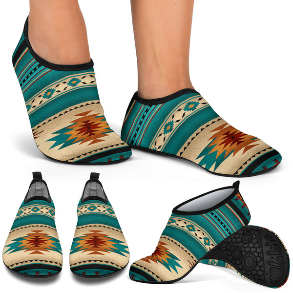 Blue Native Pattern Aqua Shoes - Image 4