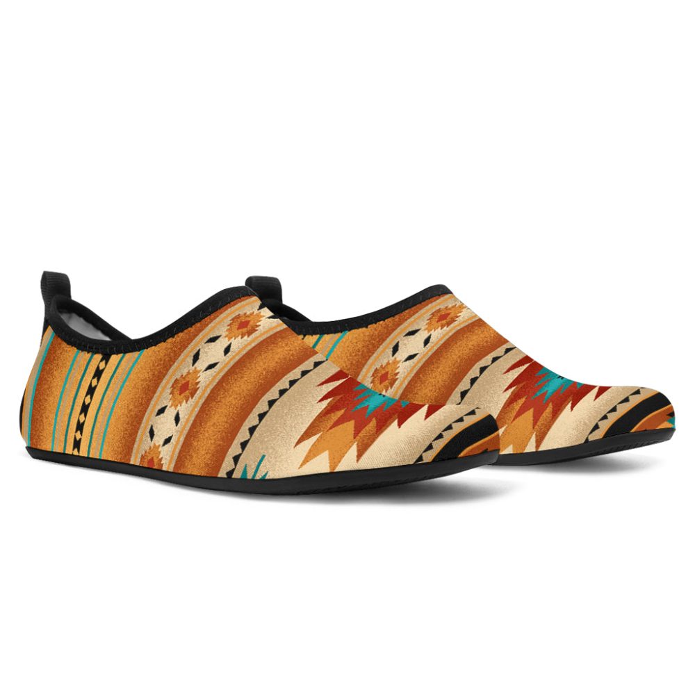 Yellow Native Pattern Aqua Shoes