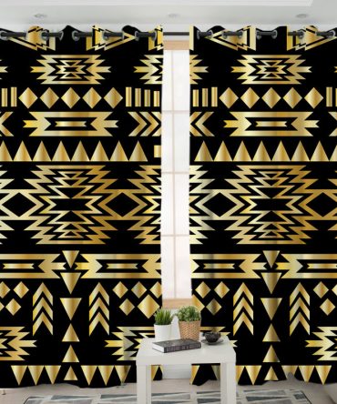 Seamless Yellow Pattern Living Room Curtain