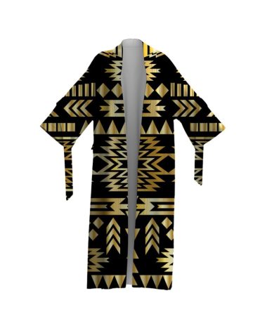 Seamless Yellow Pattern Night Robe