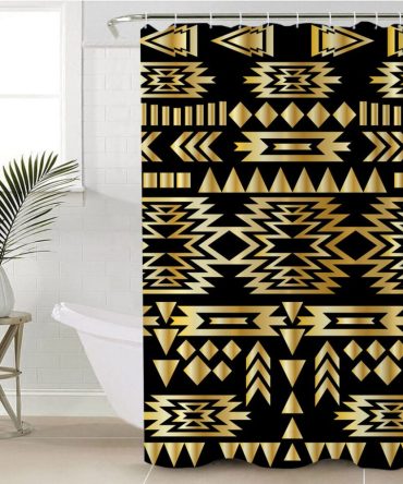 Seamless Yellow Pattern Shower Curtain