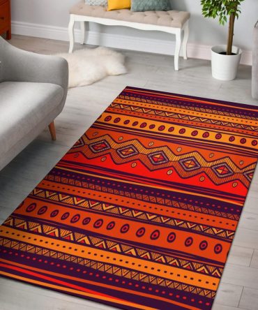 Pattern Color Orange Area Rug