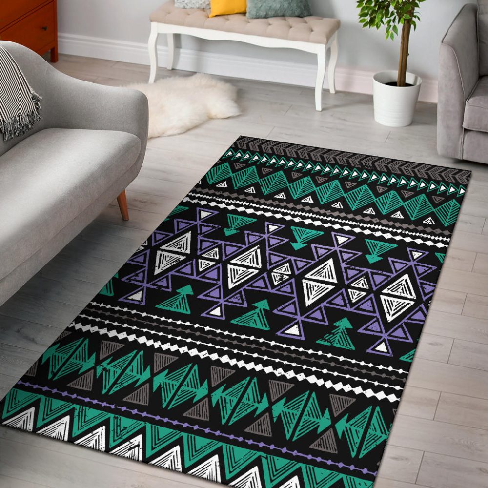 Neon Color Tribal Area Rug