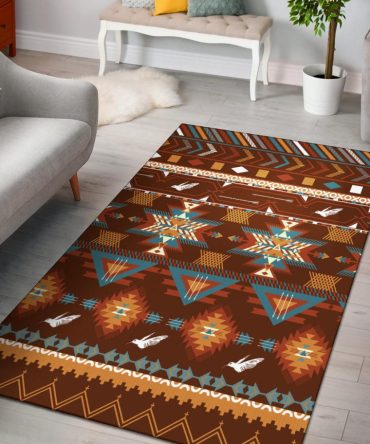 Pattern With Birds Area Rug
