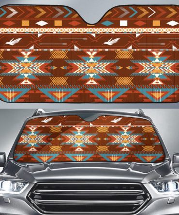 Pattern With Birds Auto Sun Shades