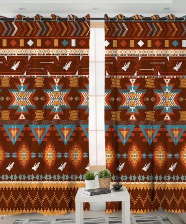 Pattern With Birds Living Room Curtain