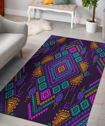 Seamless Multicolored Tribal Area Rug