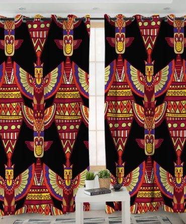 Indigenous Ornamental Pattern Living Room Curtain