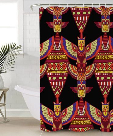 Indigenous Ornamental Pattern Shower Curtain