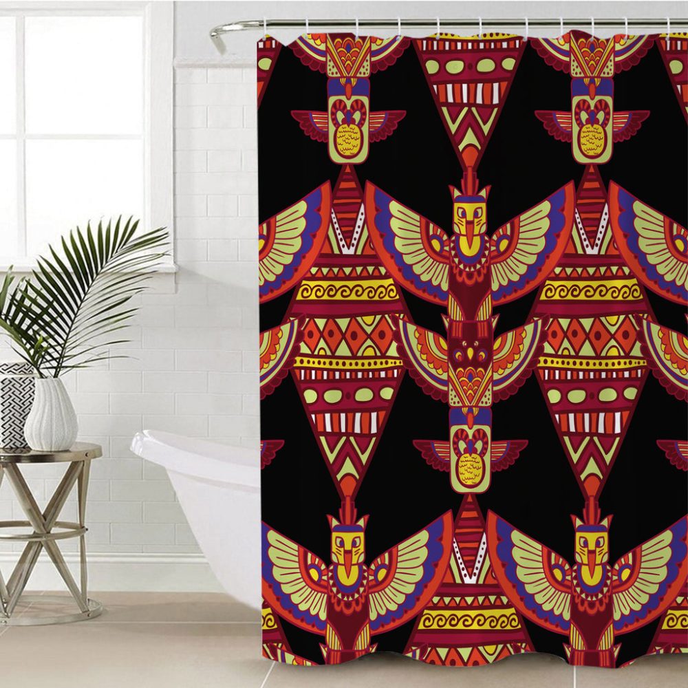 Indigenous Ornamental Pattern Shower Curtain