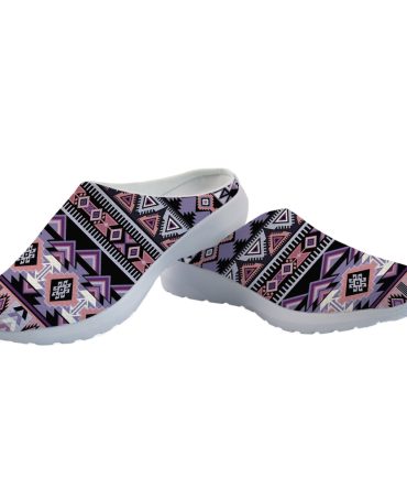 Ethnic Pattern Mesh Slippers