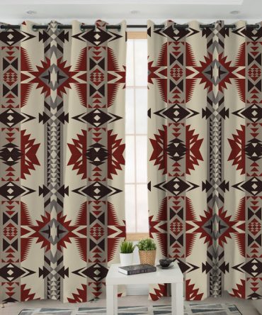Geometric Seamless Pattern Living Room Curtain