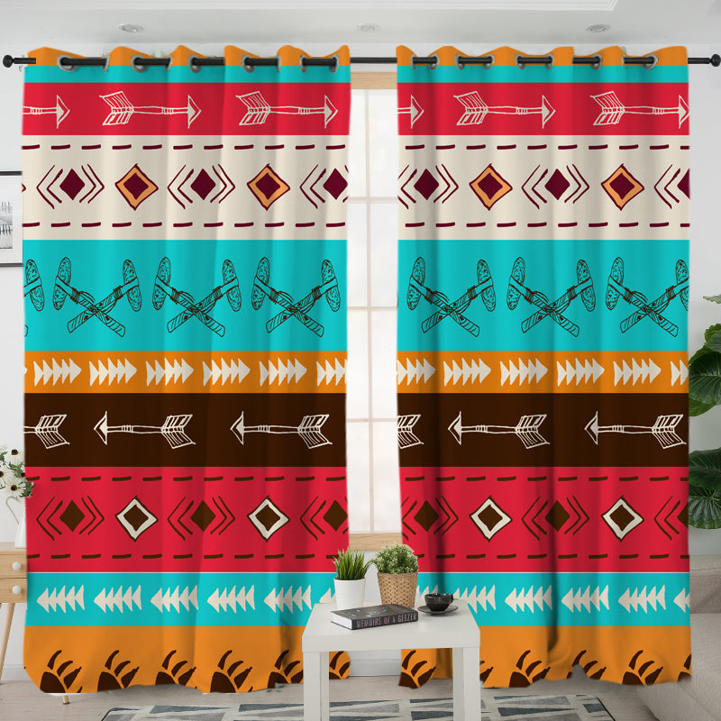 Colorful Ethnic Style Living Room Curtain