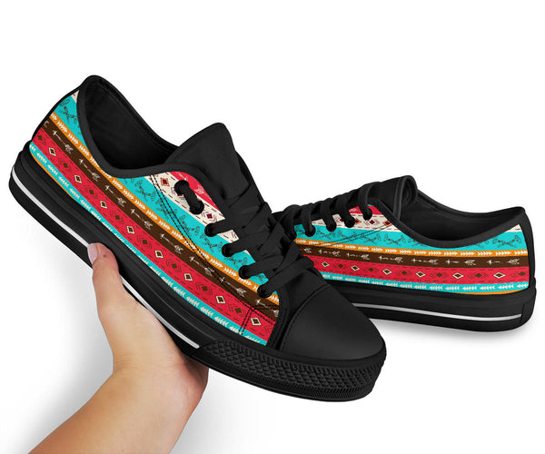 Colorful Ethnic Style Low Top Canvas Shoe - Image 4