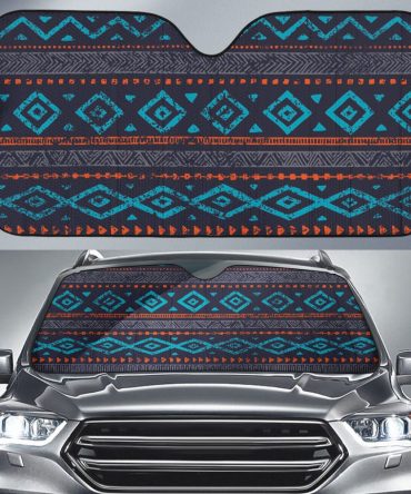 Seamless Ethnic Ornaments Auto Sun Shades