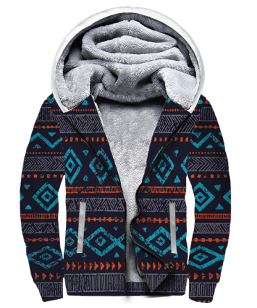 Seamless Ethnic Ornaments Clutch Purse 3D Fleece Hoodie