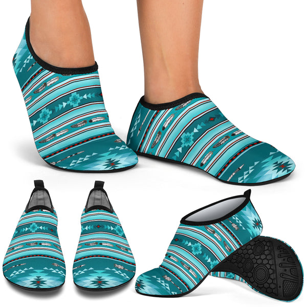 Blue Light Pattern Aqua Shoes - Image 4