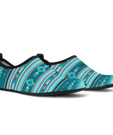 Blue Light Pattern Aqua Shoes